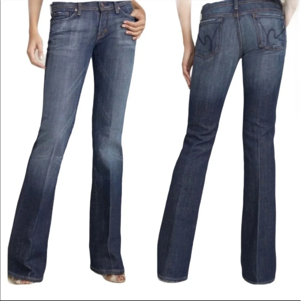 Citizens of Humanity Ingrid Low Waist Flare Jeans Size 28 Wide Leg - Picture 2 of 12